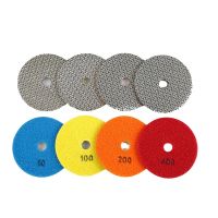 1Pc Diamond Dry Polishing Pad 5inch Sanding Disc 60/100/200/400 Grit For Granite Marble Grinding Machine Power Tools Accessories