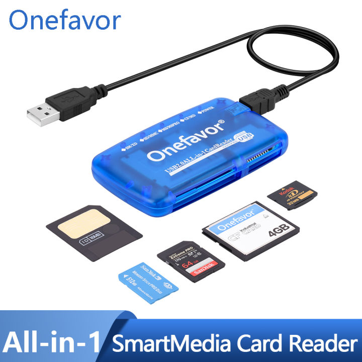 Onefavor SmartMedia Cards Reader Writer Allin1 USB 2.0 Universal