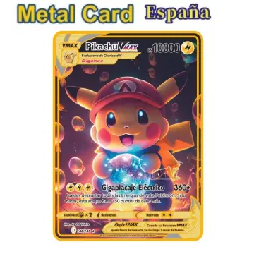 Spanish Pokemon Metal Card Vmax PIKACHU Charizard Gold Card