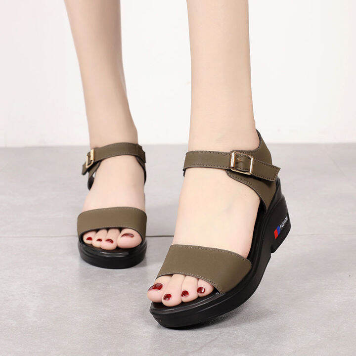 Wedge Sandals Women Korean Style Platform Fashion High Quality Outdoor ...