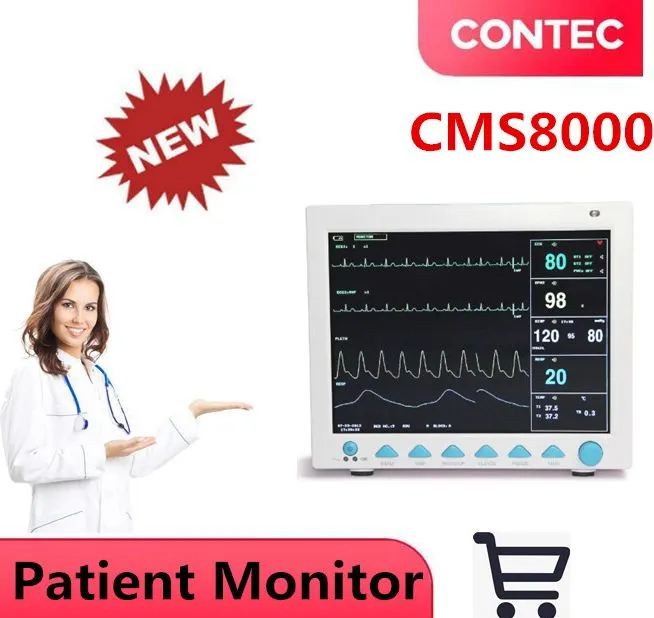 Contec CMS8000 Patient Monitor 6-parameter SPO2,PR,RESP,ECG,TEMP,NIBP ...