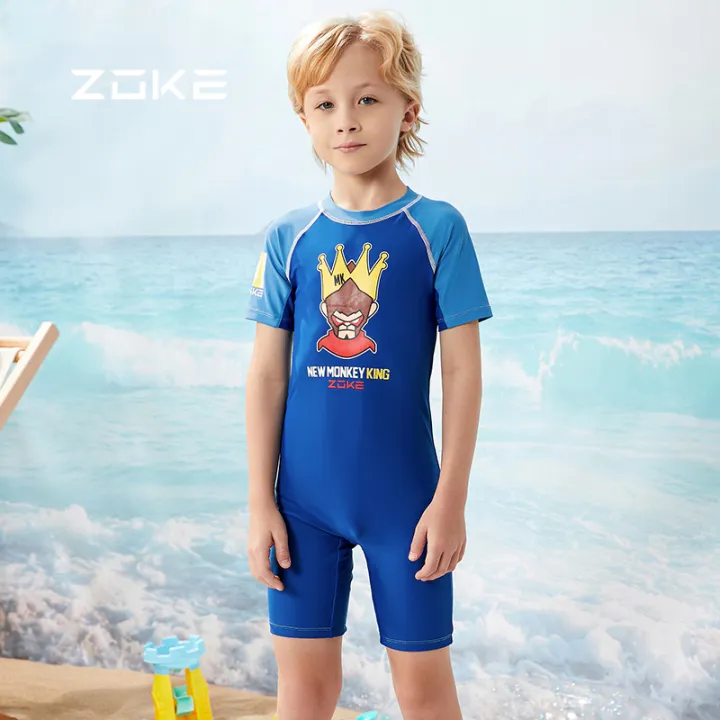 ZOKE Boys Swim Rash Guard กางเกงว่ายน้ำ One Piece ชุดว่ายน้ำ122503533