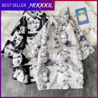 เสื้อเชิ้ตเสื้อแขนสั้นสำหรับหน้าร้อนพิมพ์ลาย MOQOOL สำหรับผู้ชายเทรนด์ Ins การออกแบบถนนความรู้สึกหลวมเฉพาะเสื้อเชิ้ตลำลอง