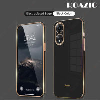 ROAZIC สำหรับ A78 OPPO 4G เคสโทรศัพท์อิเล็กโทรเพลทแบบตรงเคสมีขอบซิลิโคนนิ่มฝาหลังสุดหรูปกป้องคลุมทั้งหมด