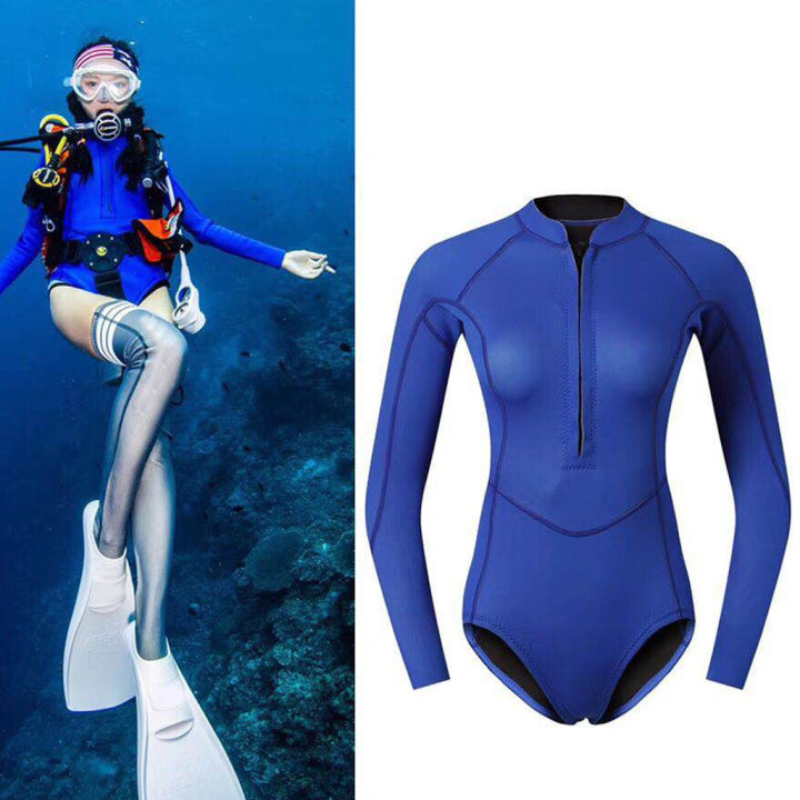 lazaralife-2mm-neoprene-breathableชุดเว็ทสูทบิกินี่สำหรับดำน้ำชุดว่ายน้ำปรับอุณหภูมิสำหรับสตรี