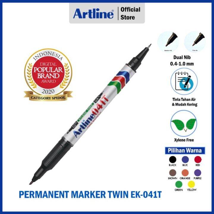 SPIDOL ARTLINE PERMANENT TWIN MARKER EK041T Lazada Indonesia