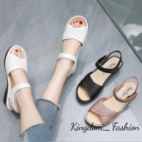 Kingdom_Fashion ร้องเท้าผูหญิง รองเท้าแตะลิ่ม รองเท้าแตะเสริมส้นผู้หญิง รองเท้ารัดส้น สะดวกสบาย อ่อนนุ่ม ความหนาพื้นรองเท้า 2023 ใหม่ B26G07J 42Z231019