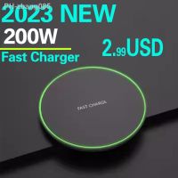 200W Wireless Charger Pad For iPhone 14 13 12 11 Pro XS Max Induction Fast Wireless Charging Station For Samsung Xiaomi Huawei