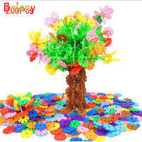 Belony 100Pcs/200Pcs เด็กเด็ก Multicolor ตัวต่อเกล็ดหิมะบล็อกการศึกษาของเล่นแสนสนุก