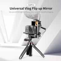 【NEW】 A PlusY Flip Up Vlog Selfie Screen Bracket สำหรับ8 7 6 5 Vlog Mirror Triple Cold Shoe Mount สำหรับไมโครโฟน LED