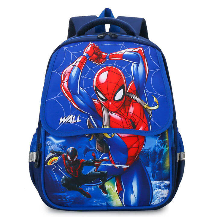 mermaid-spider-man-backpack-for-5-8y-kids-student-kindergarten-large-capacity-breathable-multipurpose-cartoon-bags