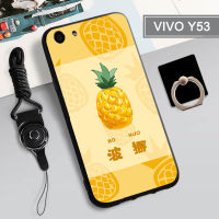 เคส TPU แบบนิ่มสำหรับ VIVO Y53/Y53A/1606เคสโทรศัพท์คลุมทั้งหมดฝามีที่ถือวงแหวนและเชือกกันรอยขีดข่วนสำหรับโทรศัพท์