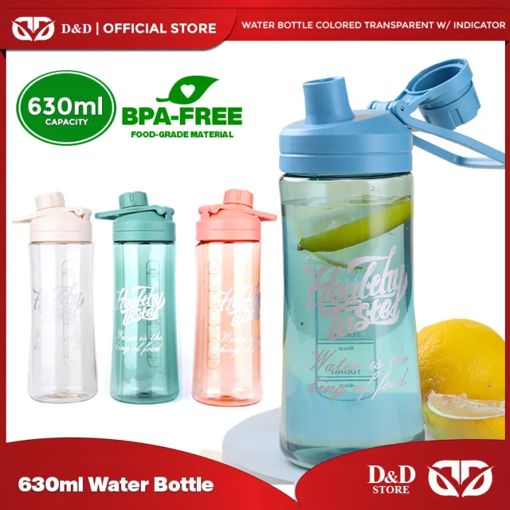 D&D | 630ml Healthy Taste Water Bottle with Indicator Random Color ...