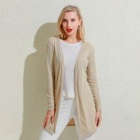 Mid-length Cardigan Sweater Women Long-sleeved Jacket Autumn Winter 2021 Womens Solid Color Large Size Cardigan Sweaters