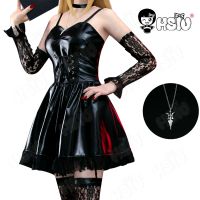 Misa Amane Ccosplay Costume Death Note Cosplay HSIU Misa Amane Imitation Leather Sexy Dress Uniform Outfit Misa Amane Costume