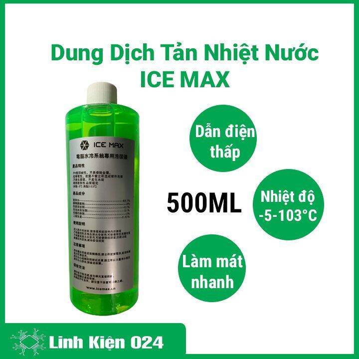 Dung dịch tản nhiệt nước ICE MAX làm mát siêu nhanh, độ dẫn điện thấp