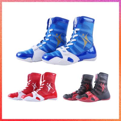 Brand KANGRUI Pro High Top Men Women Boxing Wrestling Shoes Arts Taekwondo Sanda Training Special Training Flighting Snekaers