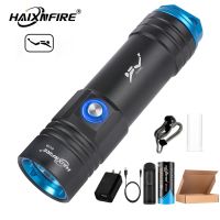 Haixnfire DV28 Scuba Diving Flashlight Waterproof Rechargeable Camping Light