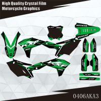 Full Graphics Decals Stickers Motorcycle Background Custom Number For Kawasaki KX250F KXF250 KXF 250 KX 250F 2017 2018 2019 2020