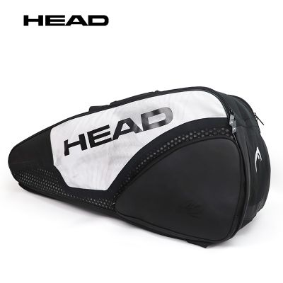Original HEAD Tennis Bag Padel Racket Backpack 6 to 9 Tenis Raqueta Large Tennis Backpack Portable Training Bag Male Black White