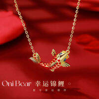 ภาพที่คล้ายคลึงกันกับ "คลังสินค้าพร้อม」925S สไตล์ Palace Red Koi สร้อยคอผู้หญิง