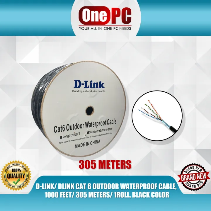 DLINK/ DLINK CAT 6 OUTDOOR WATERPROOF CABLE, 1000 FEET/ 305 METERS