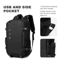 OZUKO Men Multifunction USB Charging Laptop Backpack Waterproof Travel Bags