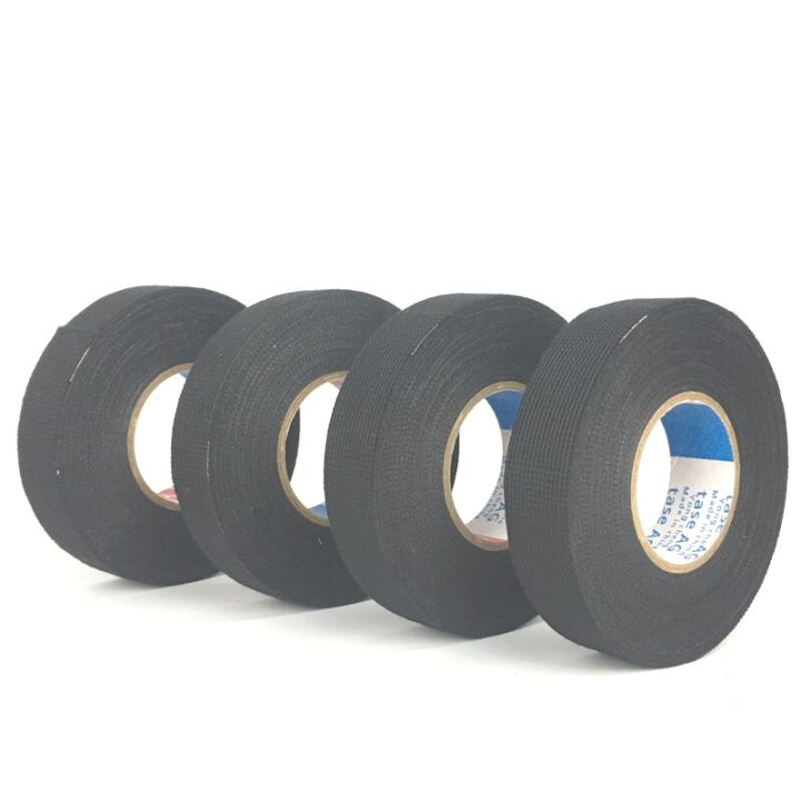 1pc-heat-resistant-wiring-harness-tape-looms-wiring-harness-cloth-fabric-tape-adhesive-cable-protection-16-19mm-x-15m-adhesives-tape