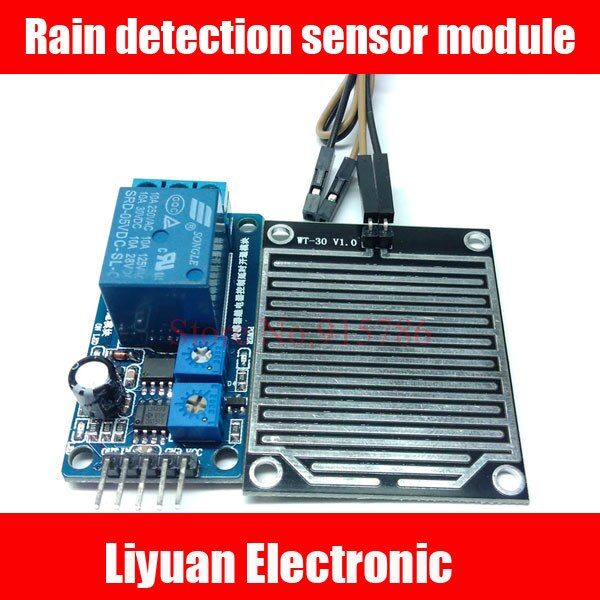 2pcs-rain-detection-sensor-รีเลย์โมดูลสวิตช์หน่วงเวลา-โมดูลการเรียนรู้-raindrop-sensor-module