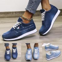 New 2022 Spring Summer Women Canvas Shoes Flat Sneakers Women Casual Shoes Low Upper Lace Up Non Slip Women Shoes Plus Size