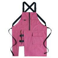 Solid Canvas Pocket Women Men Apron Kitchen Accessories Shop Baking Coffee Pinafore Cooking Accessorie House Cleaning Bibs 46476 Aprons