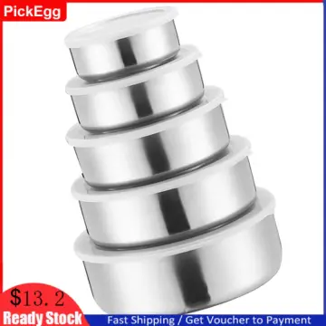 6oz Stainless Steel Snack Containers, Small Metal Food Storage