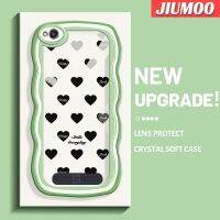 เคส JIUMOO สำหรับ Xiaomi Redmi 4A 5A 6A เคสการ์ตูนสีดำลายรักดีไซน์ใหม่คอลอร์ขอบลอนกันกระแทกแบบใสนิ่มเคสมือถือโปร่งใสลายกล้องถ่ายรูปที่สร้างสรรค์เคสป้องกันซิลิกาเจล