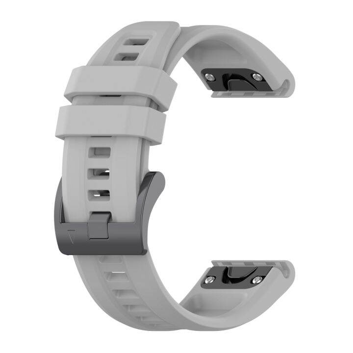สำหรับ-garmin-fenix-7x-26มม-สายนาฬิกาข้อมือซิลิโคนสีบริสุทธิ์แบบสปอร์ต-สีแดง