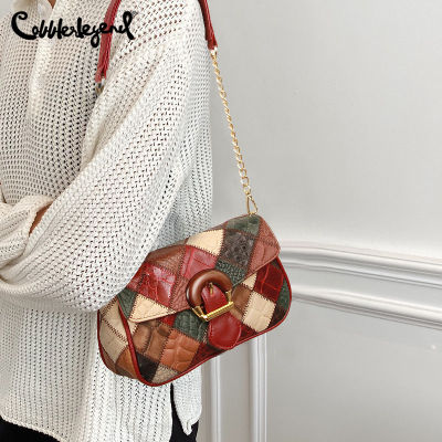 Cobbler Legend ผู้หญิงกระเป๋าสะพายหนังแท้ออกแบบหรูหราซอกขนาดเล็ก C Rossbody Messenger เลดี้น่ารักกระเป๋าถือกระเป๋าสตางค์