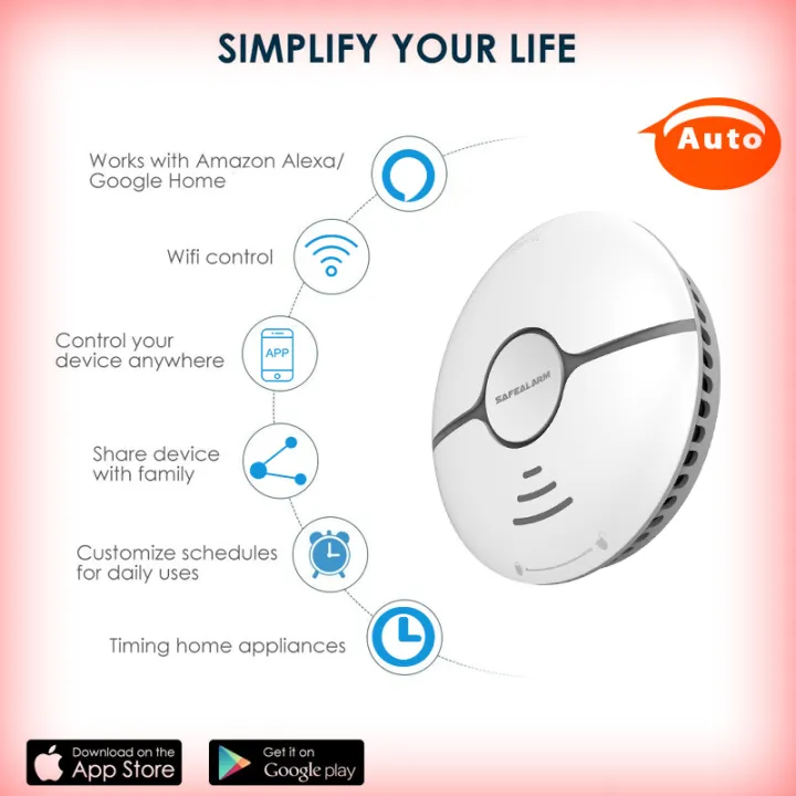 [On sale] Tuya WIFI Smart Home Smoke Detector Sensor Fire Fire Alarm ...