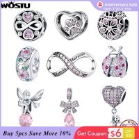 Wostu 925 Sterling Silver Love Wostu Charms Real Sterling 925 - 100 925 Sterling - Aliexpress