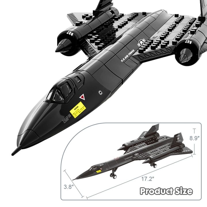 กองทัพอากาศสหรัฐ-sr-71เครื่องบินลาดตระเวนหุ่นอัลลอยบีแบล็กเบิร์ดของเล่นเด็กของขวัญประกอบตึกเครื่องบินรบ