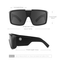 KDEAM Bold Shield Men Sunglasses Polarized Big Size One Piece Frame Sun Glasses With Protective Case KD2514