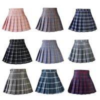 ‘；’ Harajuku Preppy Style Plaid Skirts Japanese School Uniforms Ladies Mini Cute Jupe Kawaii Saia Faldas Women Pleat