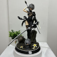 {{ONE}}33ซม. NieR Automata อะนิเมะ HUNTER 2b YoRHa No.2 Type B Action Figure สองหัว2b YoRHa Figurine ผู้ใหญ่คอลเลกชันของเล่น