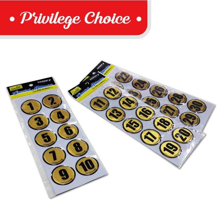 Epoxy Numbering Sticker/ Pelekat Nombor Meja/ Table Number Sticker/ Number Sticker