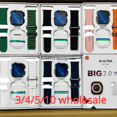 I8อัลตร้าซีรีส์8 S Mart W Atch ชุดหูฟังนาฬิกา2 In1 TWS บลูทูธ H Eart Rate Monitor ออกกำลังกาย S Mart W Atch สำหรับ Xiaomi หัวเว่ย
