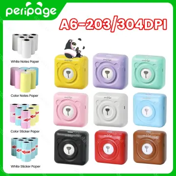 PeriPage A6 304 DPI Mini Portable Bluetooth Photo Printer Pocket Thermal  Printing USB Connection Impresoras Fotos Gifts Papers