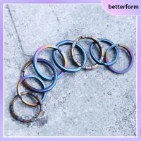 BETTERFORM 1/2pcs 10~32mm โลหะผสมไททาเนียม คลิปวงกลม พวงกุญแจ ที่ยึดแบบพกพา พวงกุญแจ EDC หัวเข็มขัด