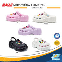 Baoji Collection รองเท้าแตะ รองเท้าแบบสวม รองเท้าหัวโต สำหรับผู้หญิง บาโอจิ I Love You Platform B037-113 (600)