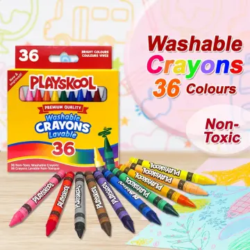 Deli Toddler Crayons Rocket Non-Toxic Crayons for Toddlers Age 1 and Older Washable Crayons Painting Drawing & Art Supplies,36 Packs Crayons (36)