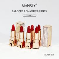 สินค้าพร้อมส่งในไทย ลิปสติกเนื้อกำมะหยี่ MANSLY BAROQUE ROMANTIC LIPSTICK  สีสวย เเพ็คเกจหรูหรา M178