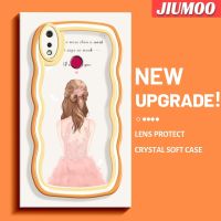 เคส JIUMOO สำหรับ Realme 3 Pro เคส3i Realme แฟชั่นดีไซน์ใหม่ Belakang Gadis สร้างสรรค์เคสโปร่งใสลายกล้องถ่ายรูปซิลิกาเจลฝาครอบป้องกันขอบลอนเคสมือถือกันกระแทกแบบใสนิ่ม