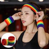 ㍿ 1PC Colorful Cotton Wrist Support Unisex Fitness Sport Sweatband Wristband Wrist Protector Running Gym Wrist Brace Sweat Band